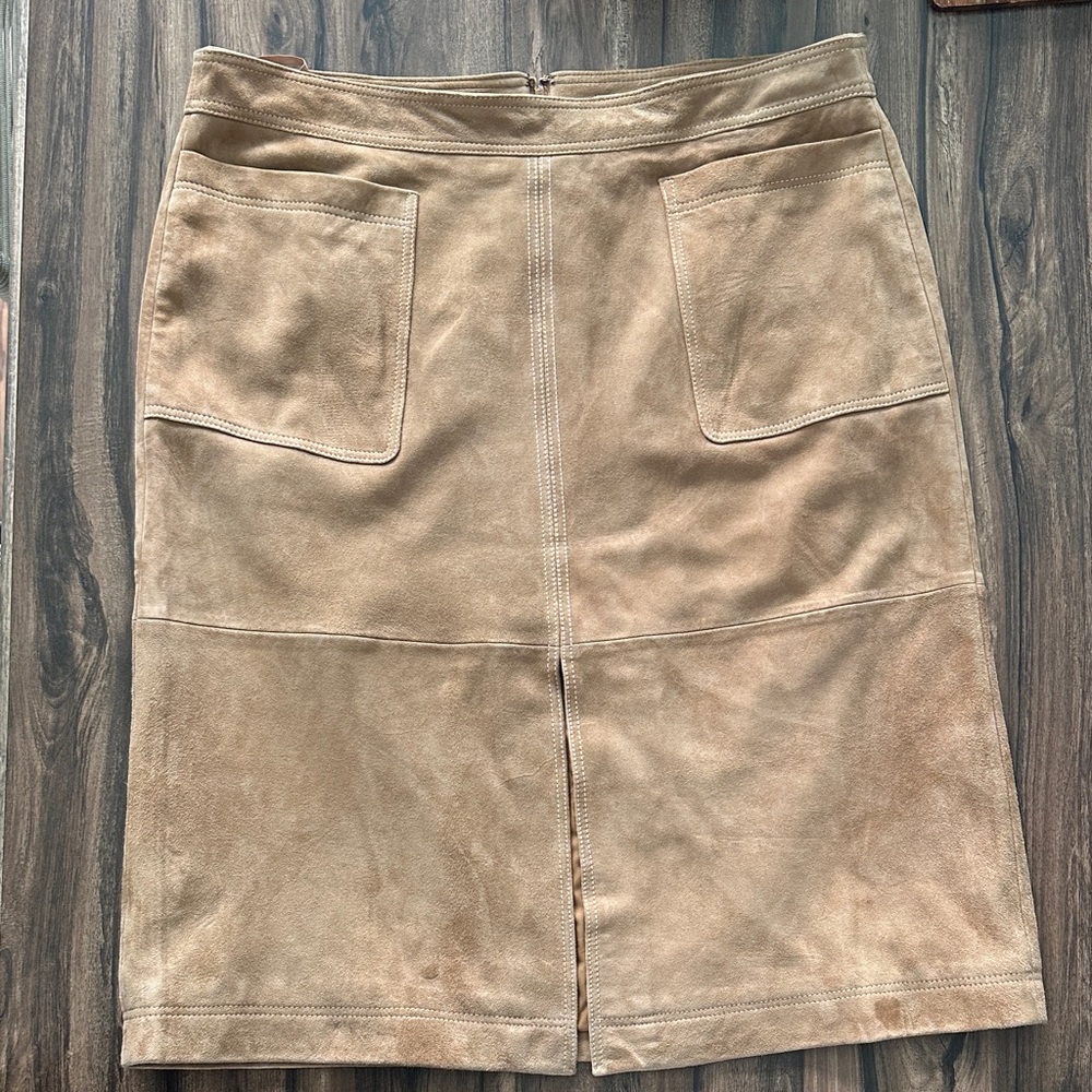 Boden NWT Tan Suede Women's Skirt